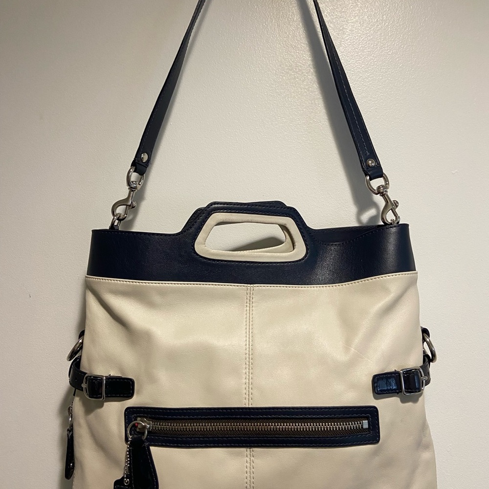 Coach Two-Tone Shoulder Bag/ Briefcase